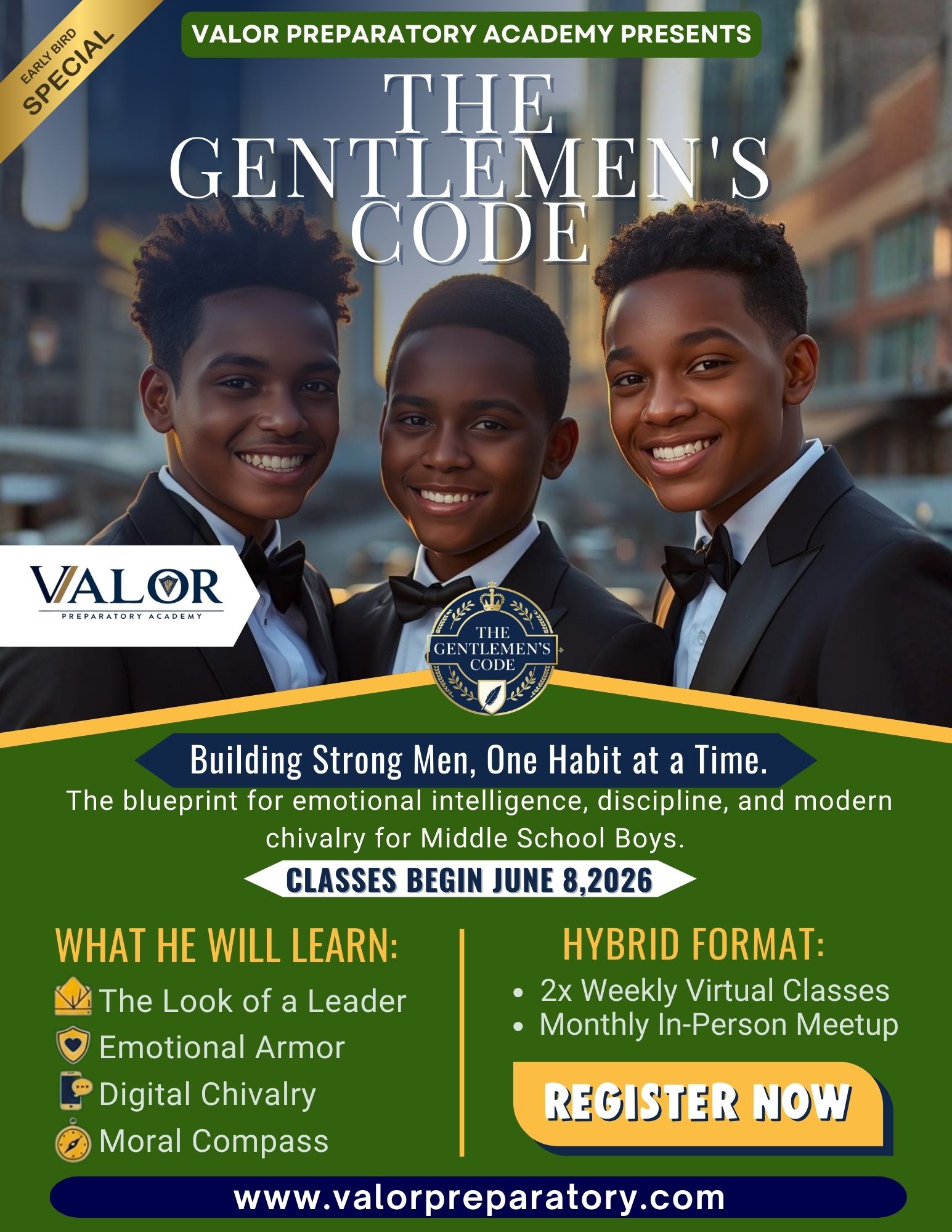 Final Valor Academy Gentleman's Code flyer (1)
